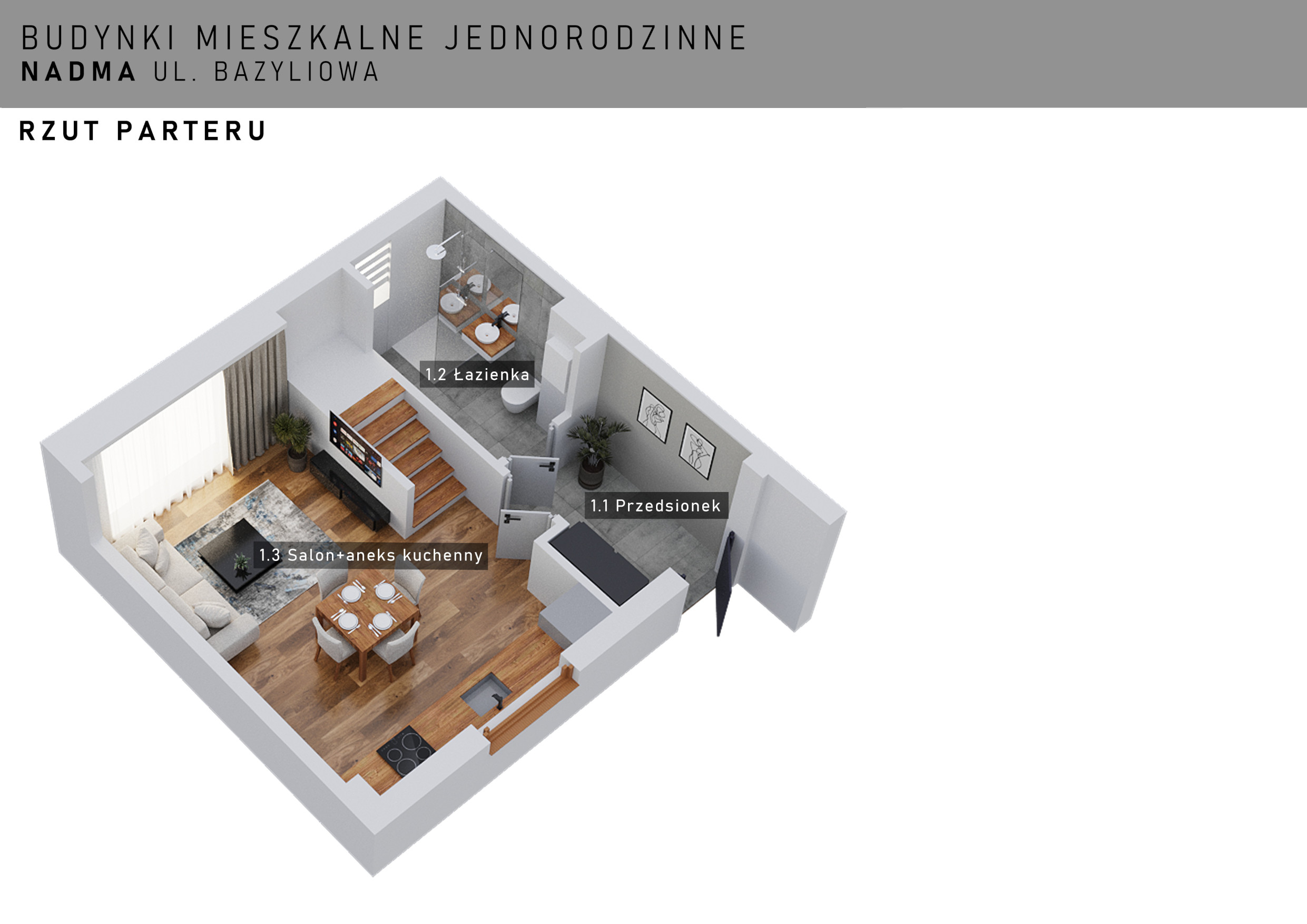 Bazyliowa rzut parteru 3D