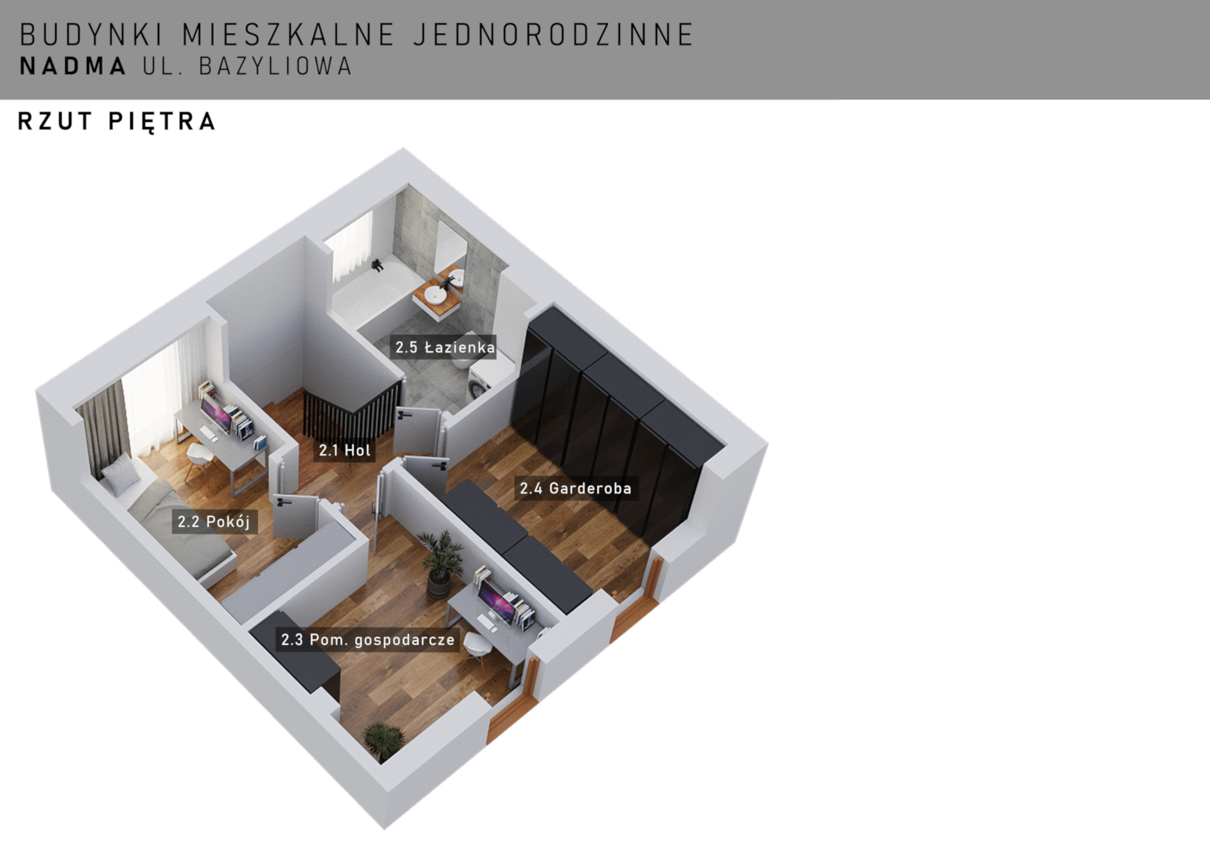 Bazyliowa rzut piętra 3D